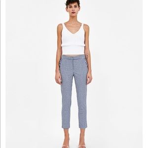 BNWT Zara gingham check pants